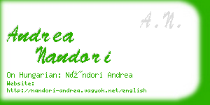 andrea nandori business card